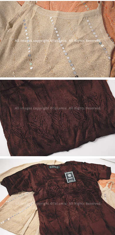 Ladies brown beige and orange sweater jerseys (5 pieces)