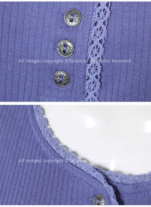 Ladies Violet cotton blend comfort top (L)