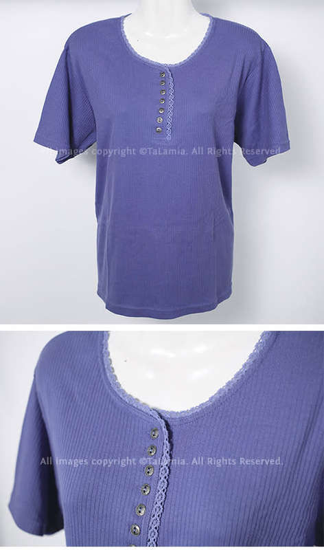Ladies Violet cotton blend comfort top (L)