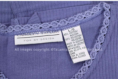 Ladies Violet cotton blend comfort top (L)