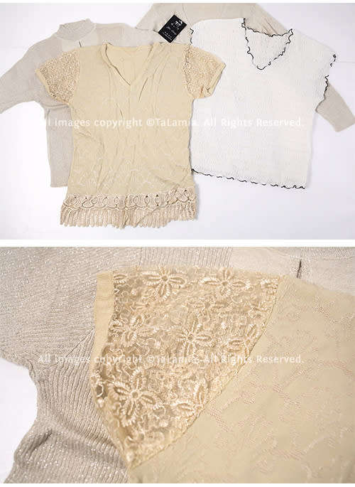 Womens Natural Shades mixed knitwear lot - Beige Creams White (5 items)
