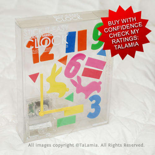 *R1 NR* STICK-IT-EASY window mirror or fridge CLOCK set - unique gift