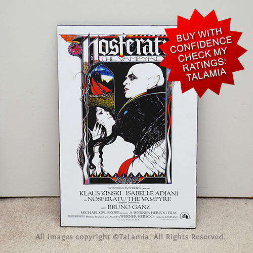 Block mount poster print of the iconic 1922 German Expressionist horror film NOSFERATU