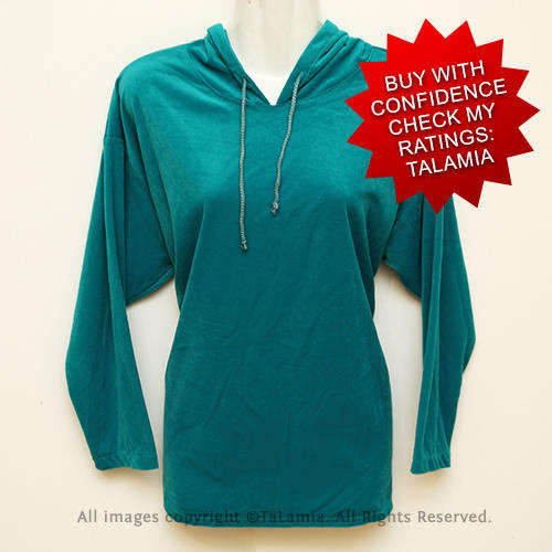 Ladies beautiful turquoise blue hoodie soft thin and comfortable velveteen sweater top