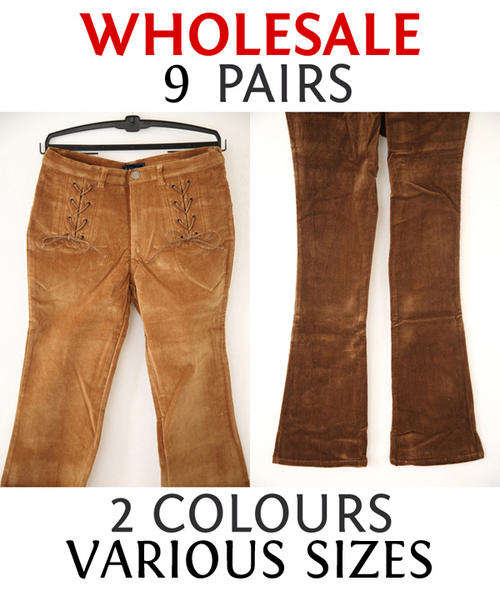 ***SUPER-SALE*** Womens fashion corduroy jeans BULK LOT (9 pairs)