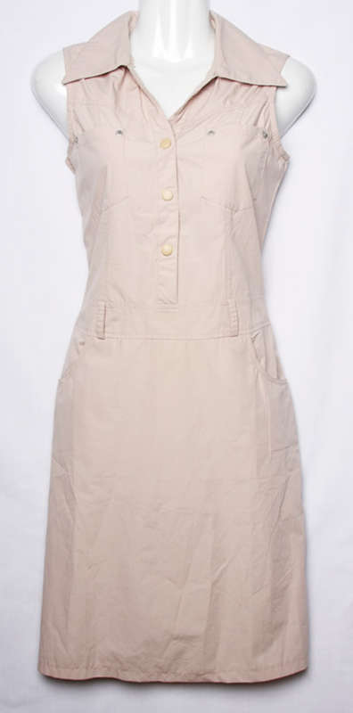 Beige botton up short dress