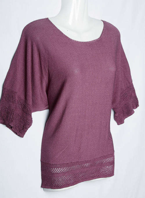 Beautiful large fit stretchy purple plum sweater top