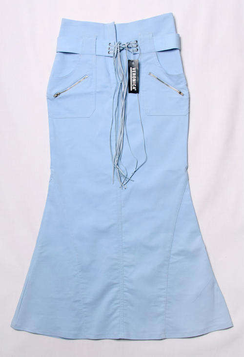 Light blue ladies long skirt