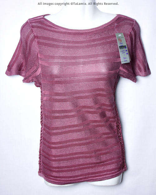 Stunning plum purple womens jersey with crochet sides