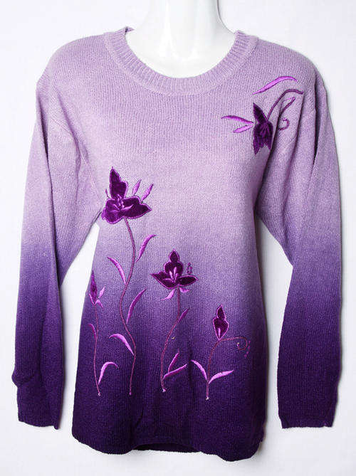 Ladies pink purple duo-tone jersey gradient colour style