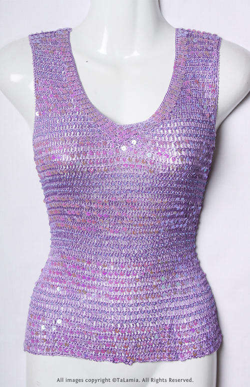 Glam purple sleeveless shimmer show stopper top
