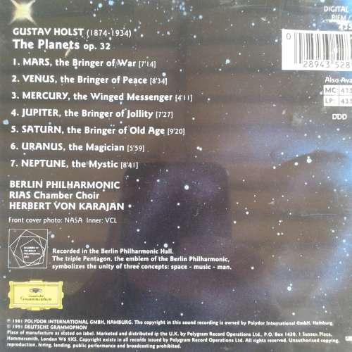 Gustav Holst, Berlin Philharmonic, Herbert Von Karajan - The Planets