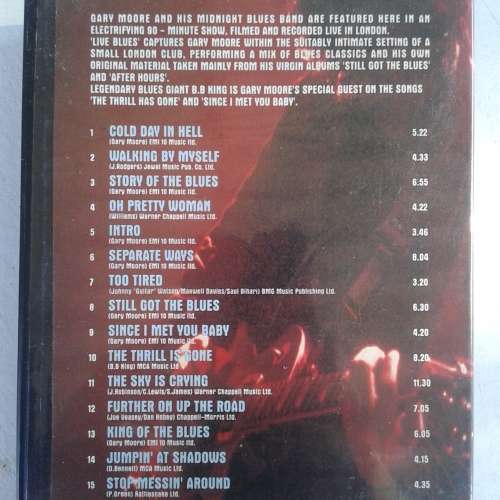 Gary Moore - Live Blues (VHS VIDEO CASSETTE) (1993) (SA release)