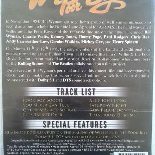 Willie And The Poor Boys - One Night Only [DVD] (2006)