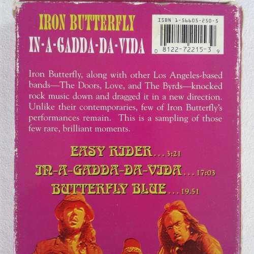 Iron Butterfly - In-A-Gadda-Da-Vida [VHS VIDEO CASSETTE] (1971/re1995) (U.S. release)