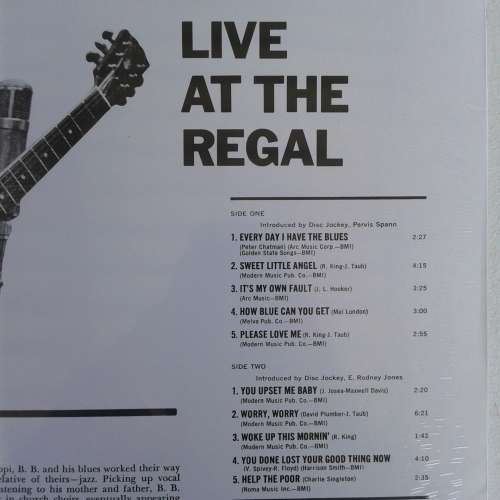 B.B. King - Live At The Regal (Ltd Ed. Yellow VINYL) (2018) (NEW, sealed.)