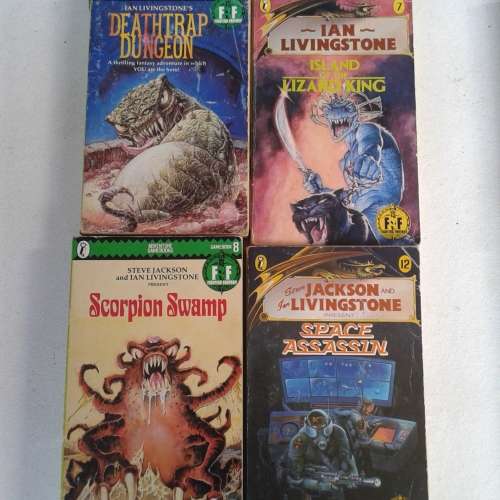 Fighting Fantasy Game Books - Steve Jackson / Ian Livingston (Set of 15 paperback books) **