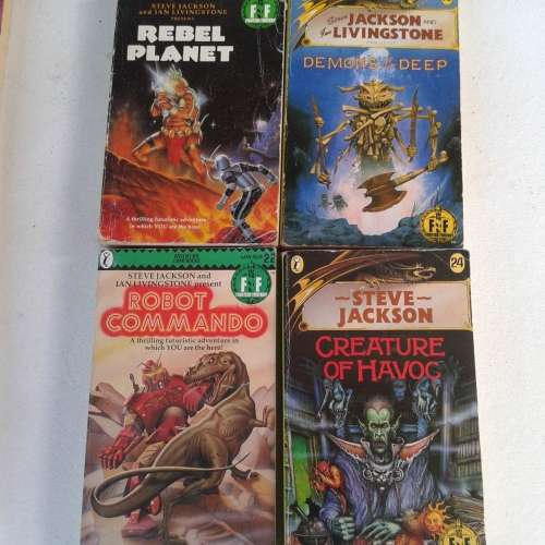 Fighting Fantasy Game Books - Steve Jackson / Ian Livingston (Set of 15 paperback books) **