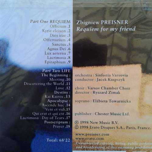 Preisner - Requiem For My Friend  [Import] (1998)