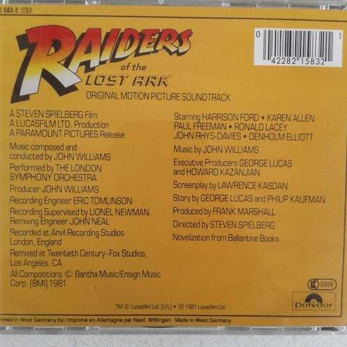Raiders Of The Lost Ark (Original Motion Picture Soundtrack) - John Williams [Import] (1981)