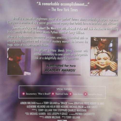 Brazil (A Terry Gilliam Film) Hoskins / De Niro [UK Import DVD Movie] (1985)