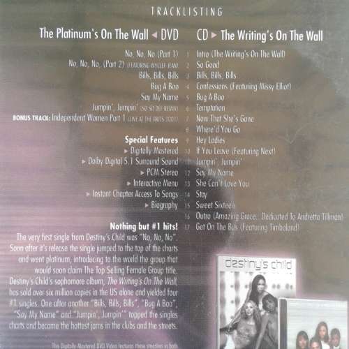 Destiny`s Child - The Platinum`s On The Wall [DVD] and The Writing`s On The Wall [CD]