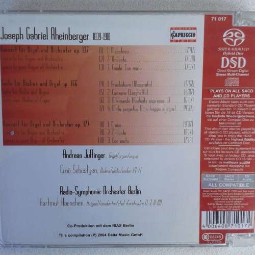 Rheinberger - Orgelkonzerte / Organ Concertos Op. 137 and Op. 177 [SACD] (2004)