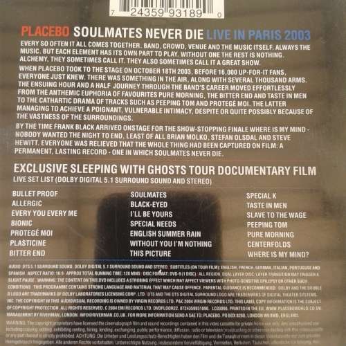 Placebo - Soulmates Never Die: Live In Paris 2003 [DVD] (Import) (2004)