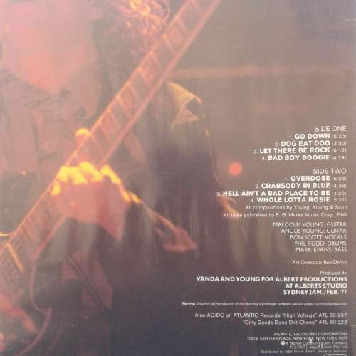 AC/DC - Let There Be Rock [VINYL]  (1977) [German press]    (SD)