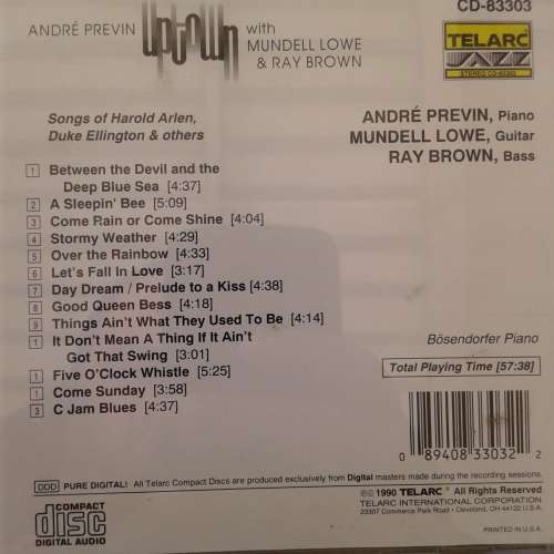 André Previn with Mundell Lowe and Ray Brown - Uptown [Import CD] (1990)