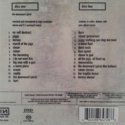 Nine Inch Nails - The Downward Spiral [Deluxe Ed. 2CD Hybrid, Multichannel Super Audio] (2005)