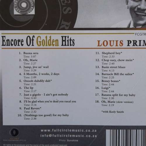 Louis Prima - Encore Of Golden Hits [CD]