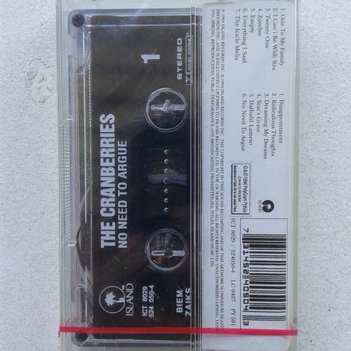 The Cranberries - No Need To Argue [Import] (CASSETTE)  *NEW, sealed.
