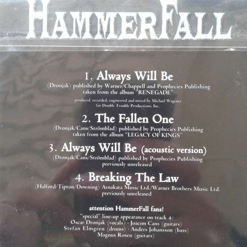 Hammerfall - Always Will Be [Import CD single] (2001)