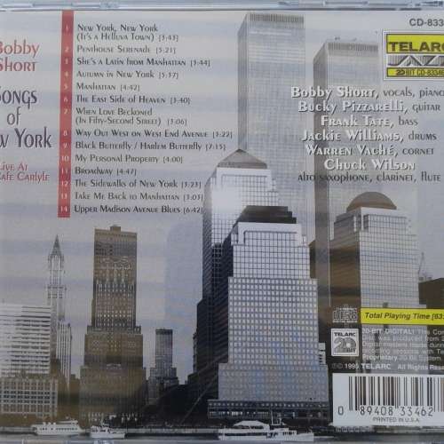 Bobby Short - Songs Of New York: Live At The Cafe Carlyle (1995)