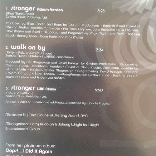 Britney Spears - Stronger [Import CD single] (2000)