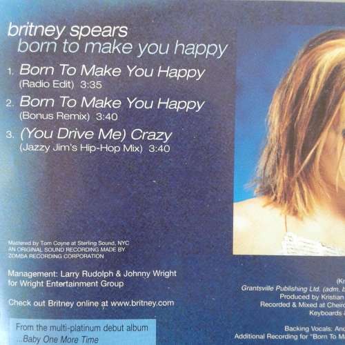 Britney Spears - Born To Make You Happy [Import CD single] (1999)