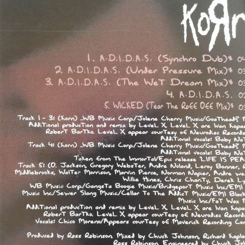 Korn - A.D.I.D.A.S. [Import CD single] (1997)