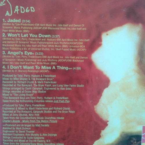 Aerosmith - Jaded [SA release CD single] (2001)
