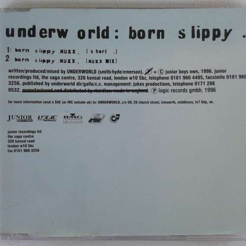Underworld - Born Slippy [CD single] (1994)