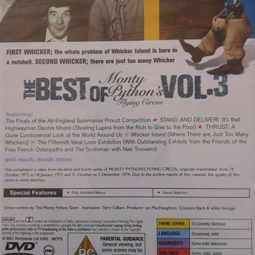 Monty Python - The Best Of Monty Python`s Flying Circus Vol. 1-3 (3DVD Box) (2001)