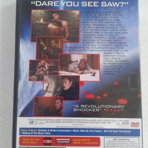 Saw - Elwes / Glover [Import DVD Movie]