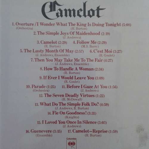 Camelot - Burton / Andrews / Goulet [Import] (1998)
