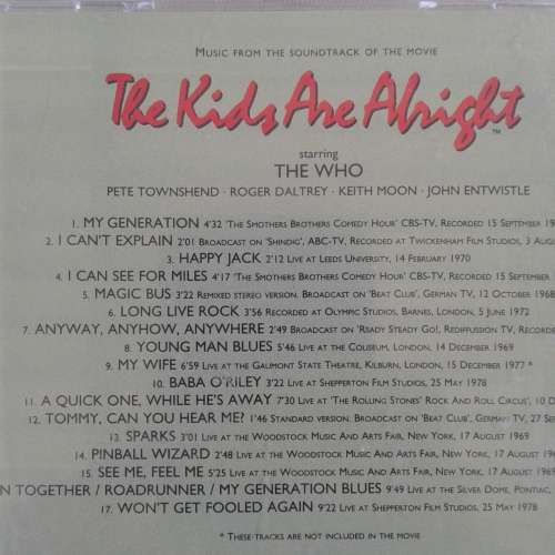 The Who - The Kids Are Alright: Original Soundtrack [Import CD] (2000)  (BXOST)