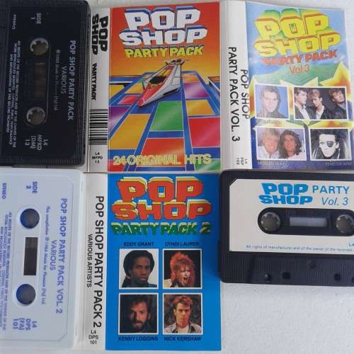 Pop Shop Party Pack Vol. 1, 2 + 3 - Various Artists [3 x CASSETTES]
