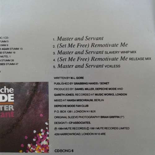 Depeche Mode - Master And Servant [Import CD single] (1991)