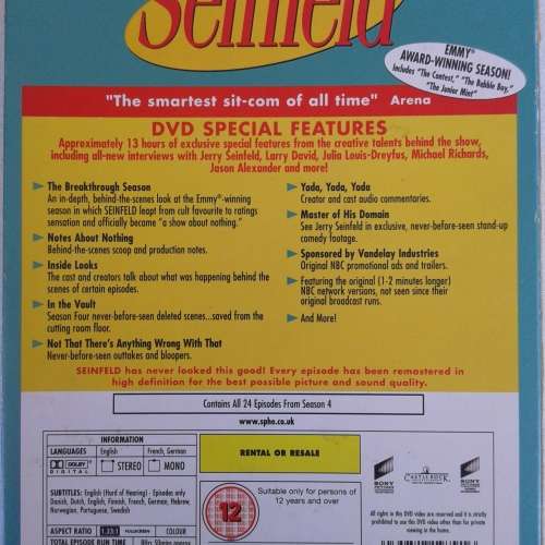 Seinfeld - Season 4 [4DVD box set]