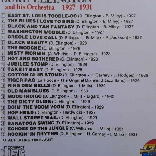 Duke Ellington And His Orchestra - 1927-1931 (1990)