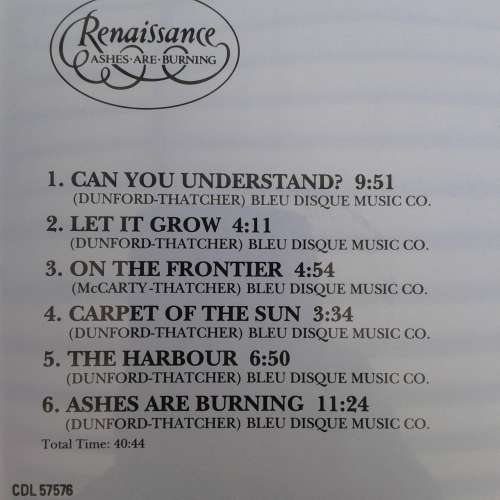Renaissance - Ashes Are Burning (1973/re1991)   [DR]