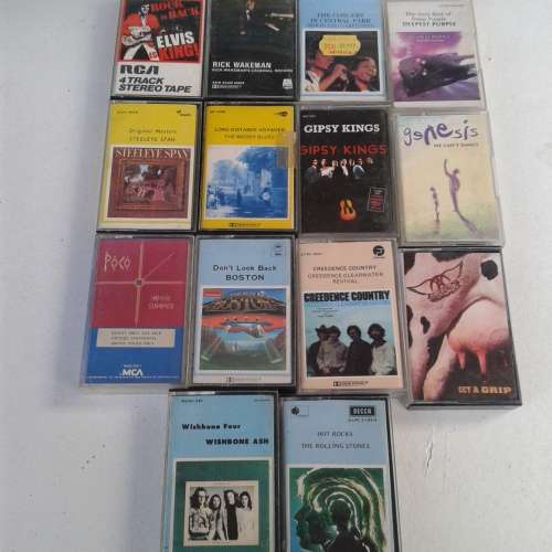 CASSETTE BUNDLE - 12 Assorted Rock Cassettes - Bundle (F)